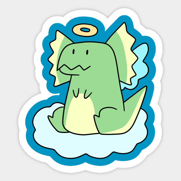 Angel Cloud Dilophosaurus Sticker by saradaboru